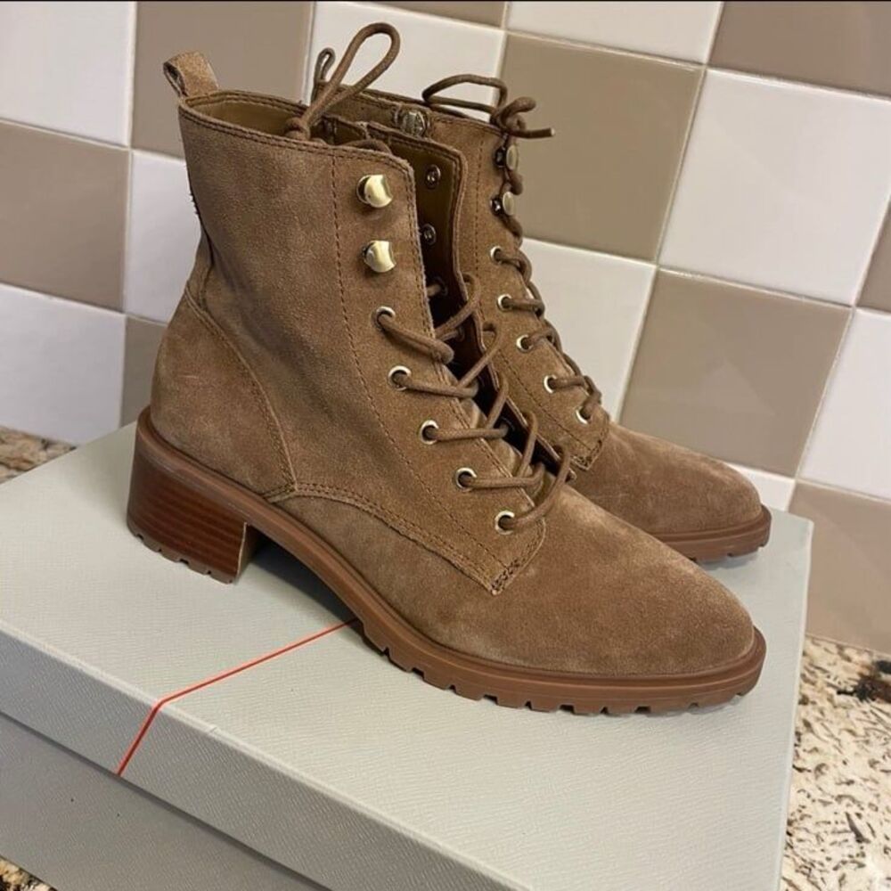 SOLE SOCIETY FAUNYA SUEDE LACE-UP BOOTS WOMEN’S SIZE 6.5